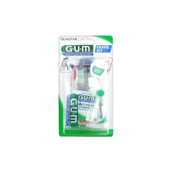 Gum Travel Kit with Travel Toothbrush and Accessories