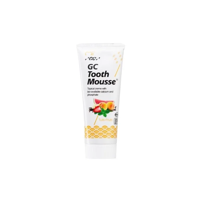 Gc Tooth Mousse 35 Ml Protective Remineralizing Cream For Sensitive Teeth Fluoridefree Tutti Frutti Flavor