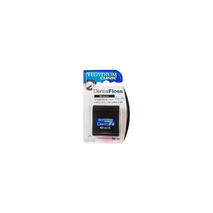 Elgydium Clinic Dental Tape Black With Chlorhexidine 50m