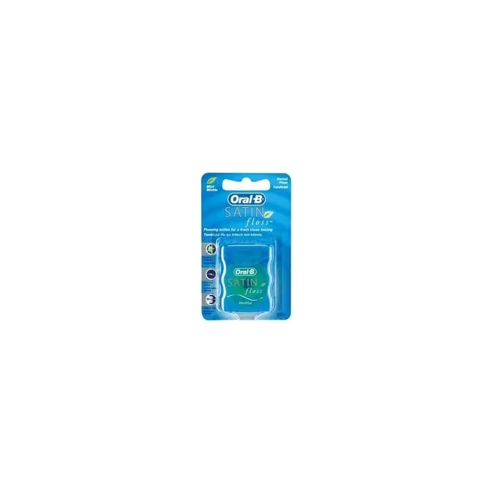 Oralb Satin Floss Mint Dental Floss With Mint Flavor 25 Meters