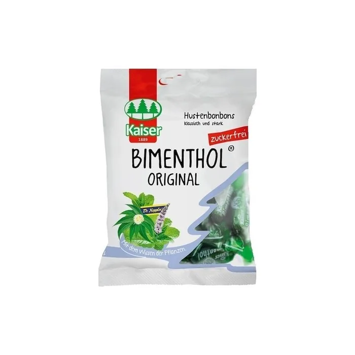 Kaiser Bimenthol Cough Drops With Mint And Eucalyptus Sugar Free 75 Grams