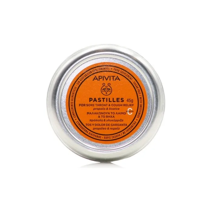 Apivita Pastilles With Propolis And Licorice For Irritated Throat 45 Grams