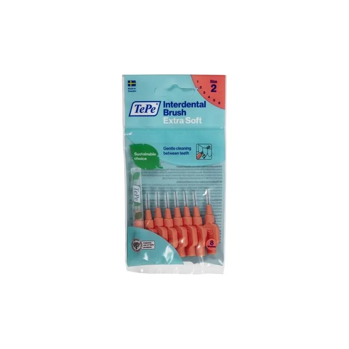 Tepe Extra Soft Interdental Brushes 0.5mm 8 Pieces Light Red