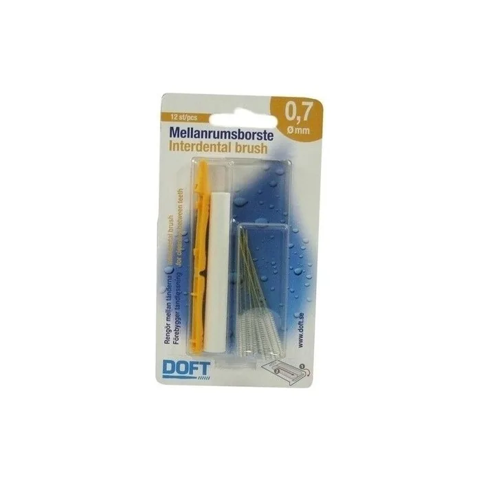 INTERDENTAL Brush 0.7mm with Replaceable Handle - Pack of 12