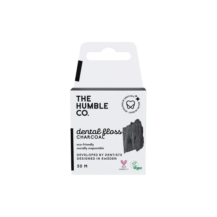 The Humble Co. Charcoal Dental Floss Eco-Friendly Vegan for Your Everyday Oral Care 50m