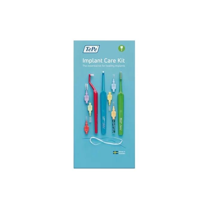 TePe Implant Care Kit Dental Care Kit with Floss and Interdental Brushes
