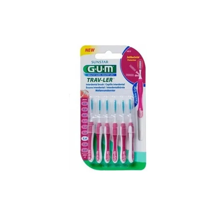 Gum Sunstar Gum Gum Interdental Brush Proxabrush Trip 6 Pieces 14 Mm Iso 4