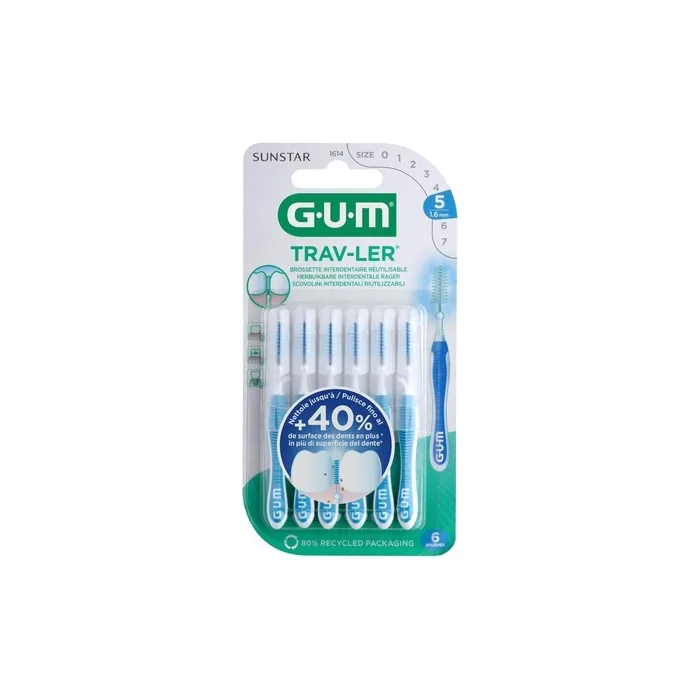 Gum Sunstar Gum Gum Interdental Brush 1314 Trip 08mm 6pcs