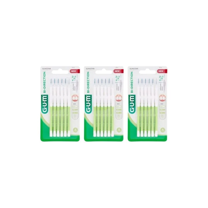 Gum Bi-direction Interdental Brushes 0.7mm 6 Pack White