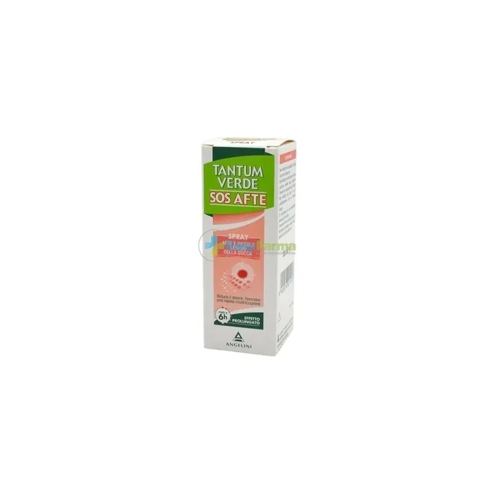 Angelini Tantum Verde Sos Mouth Spray For Mouth Ulcers And Small Oral Lesions 20 Ml
