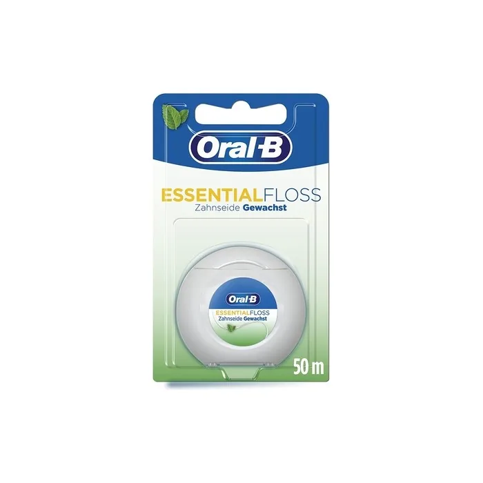 Oral-B Essentialfloss Mint Waxed Dental Floss 50m