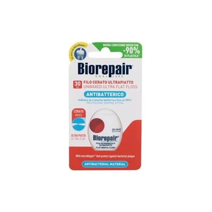Biorepair Antibacterial Unwaxed Ultra Flat Floss For Sensitive Teeth