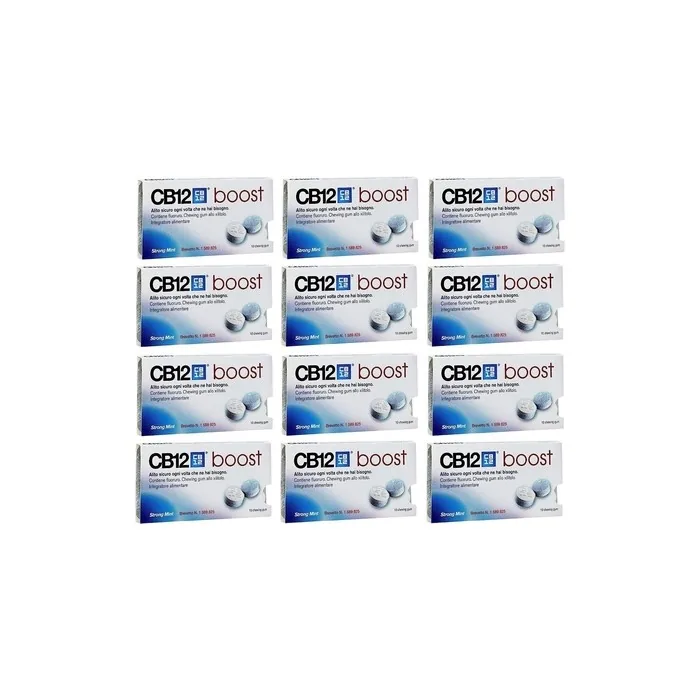 CB12 Boost Sugar-Free Chewing Gum Strong Refreshing 10 Pieces 20g
