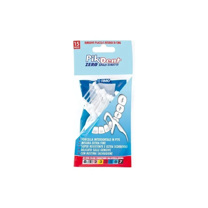 PikDent Zero Tight Spaces 30 Interdental Flossers with Teflon Floss 15ml