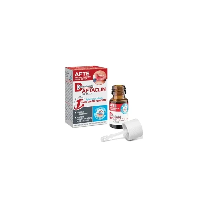 Dermovitamina Afteclin Oral Gel For Mouth Ulcers And Lesions 7 Milliliters