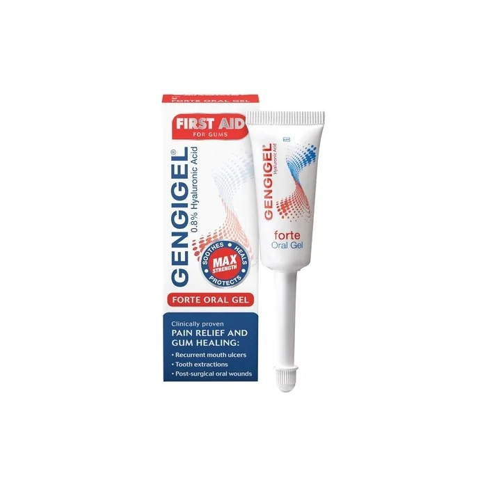 Gengigel Forte Oral Gel 8ml Advanced Hyaluronic Acid for Mouth Ulcers and Gum Health