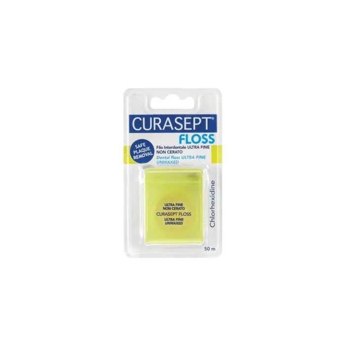 Curasept Unwaxed Ultrafine Dental Floss with CHX 50m