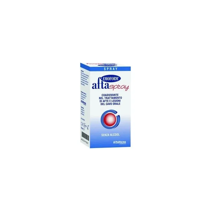 Polifarma Benessere Emoform Afta Spray For Mouth Ulcers And Oral Lesions 15 Milliliters