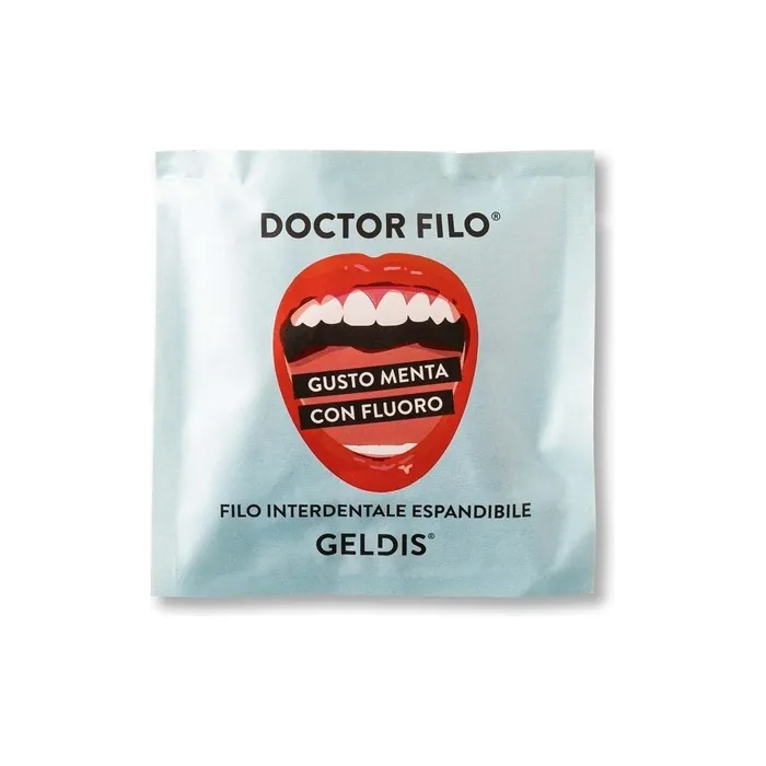 GELDIS Expandable Dental Floss - Doctor Filo is an Expandable Flavored Floss Dental Floss, 100% Vegan, Versatile for Daily Use, 100% Recyclable Mint 30m
