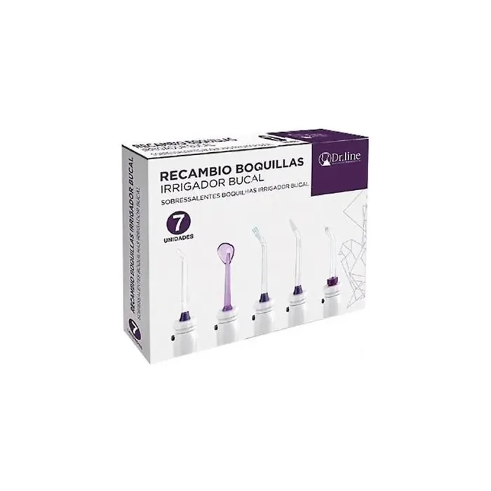 Dr. Line Oral Irrigator Replacement Nozzles - 7 Units