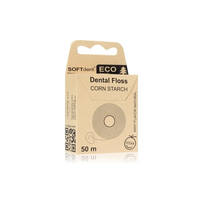 Softdent Eco Corn Starch Dental Floss Mint 50m