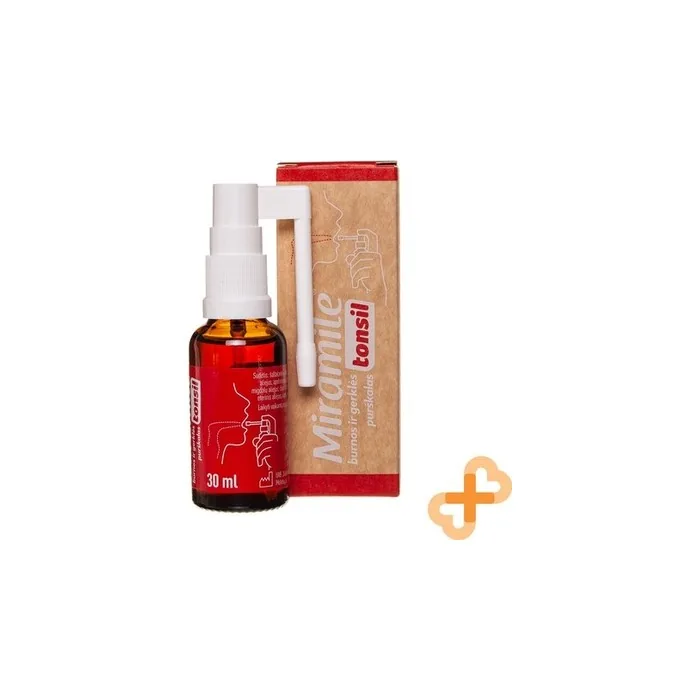 Miramile Tonsil Throat And Mouth Spray 30ml Natural Organic Oil Cough Relief