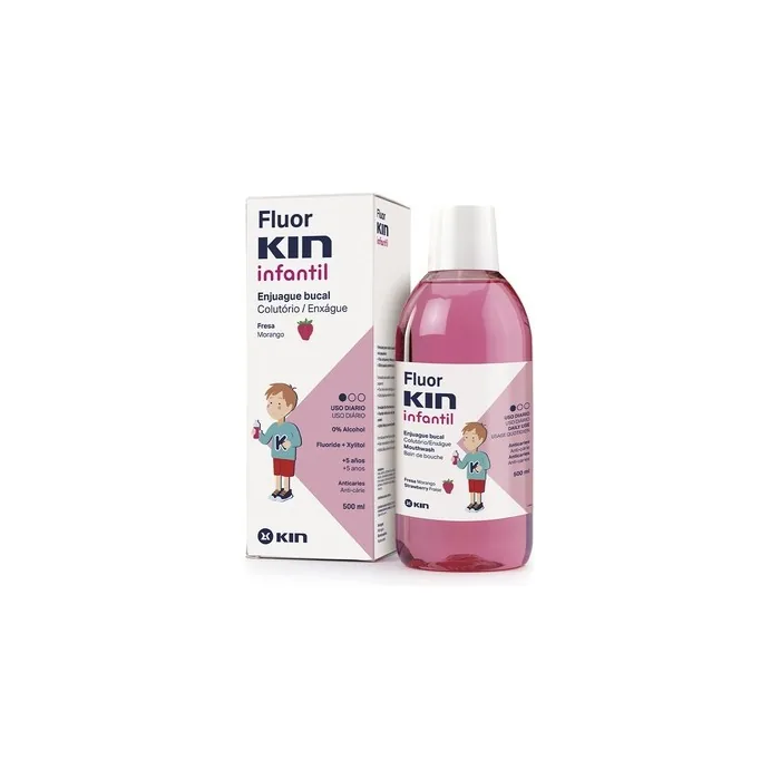 Fluorkin Infantil Mouthwash Anticaries Fresa 500 Ml