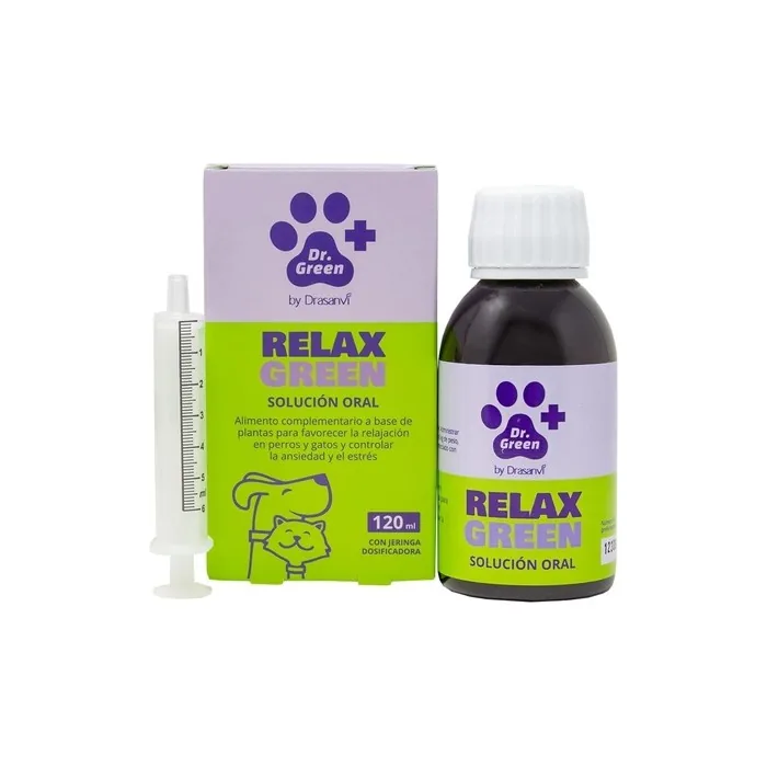 Dr. Green Relaxgreen Oral Solution 120ml for Dogs and Cats - Natural Stress Relief