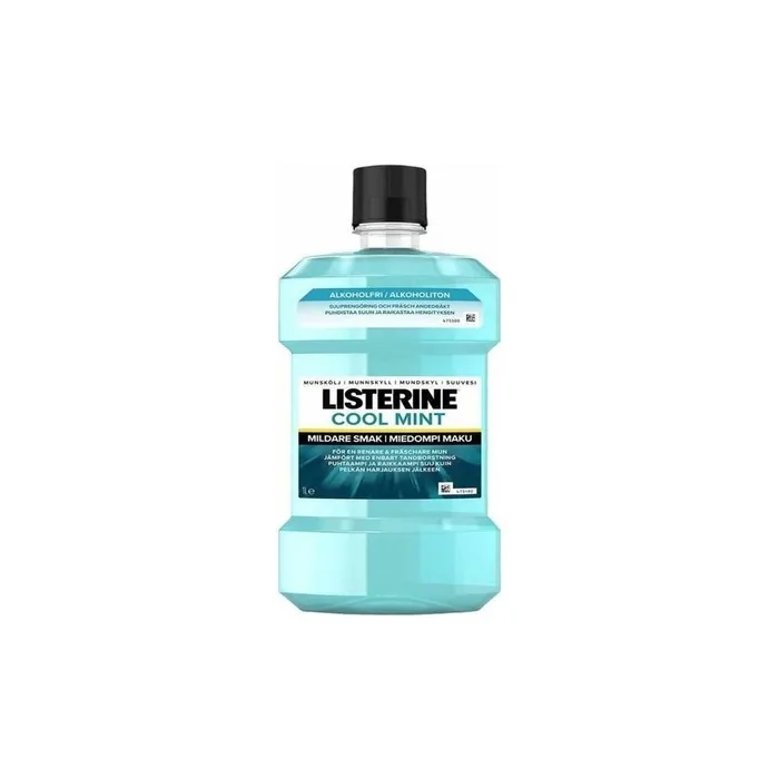 Listerine Mouthwash Cleaning Cool Mint Fresh Breath Alcohol Free 1 Litre