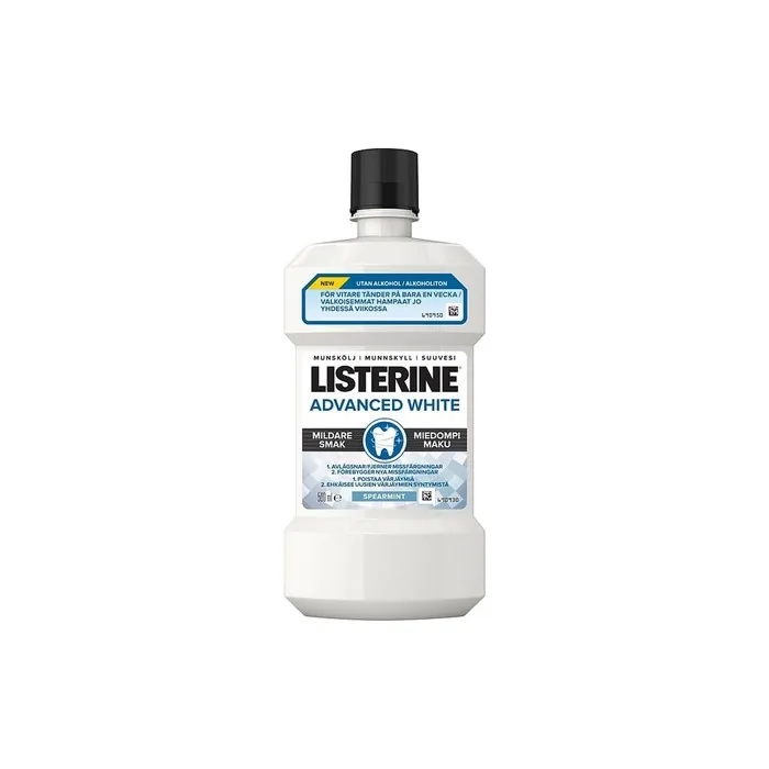 Listerine Advanced White Milder Taste Spearmint Mouthwash 500 ml