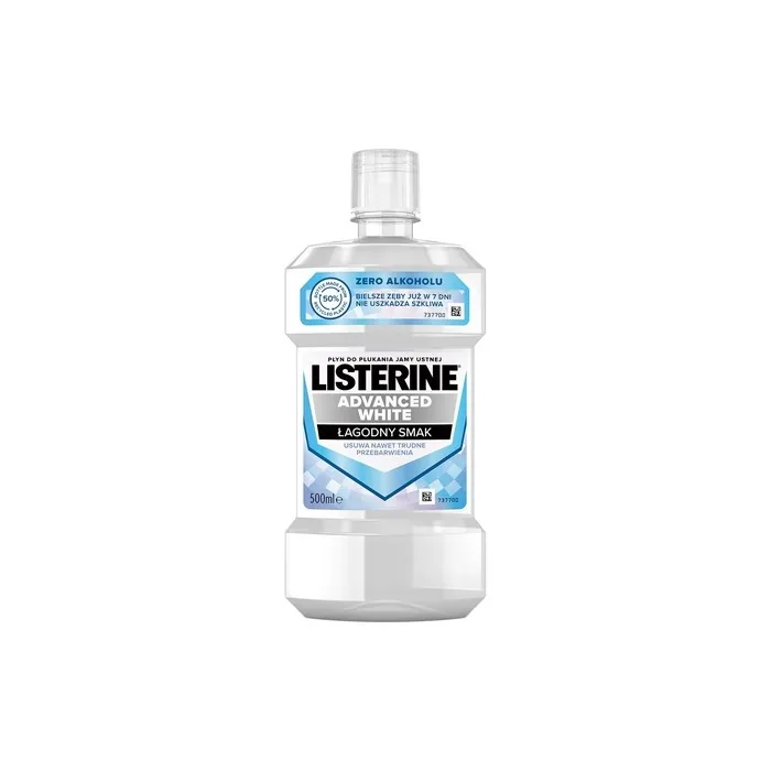 Listerine Advanced White Mouthwash 500ml - Mild Taste