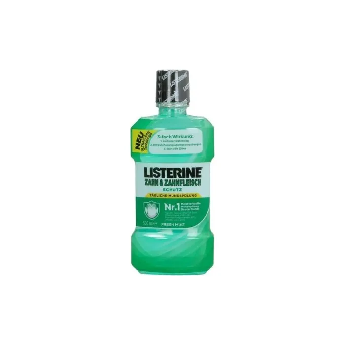 Listerine Fresh Mint Mouthwash Gum Protection Mint Rinse 500ml