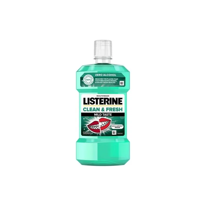 Listerine Mild Taste Mouthwash Clean & Fresh 500ml