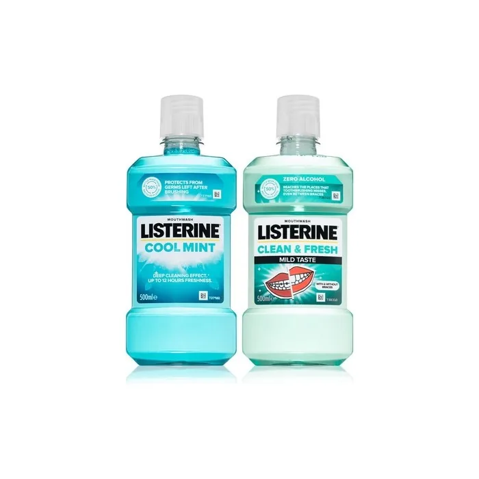 Listerine Duopack Mouthwash Convenient Duo Pack