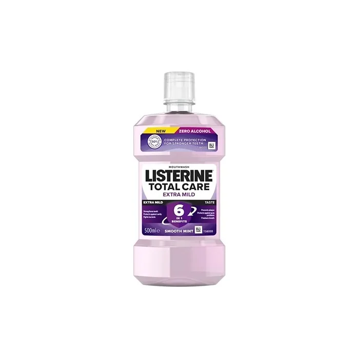 Listerine Total Care Extra Mild Mouthwash With Smooth Mint Taste