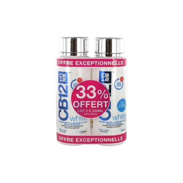 Cb12 White Mouthwash with Mint Flavor 250ml - Pack of 2