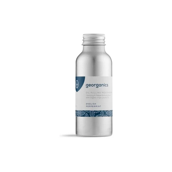Georganics Whitening Oil Pulling Mouthwash with Virgin Coconut Oil Peppermint 100ml