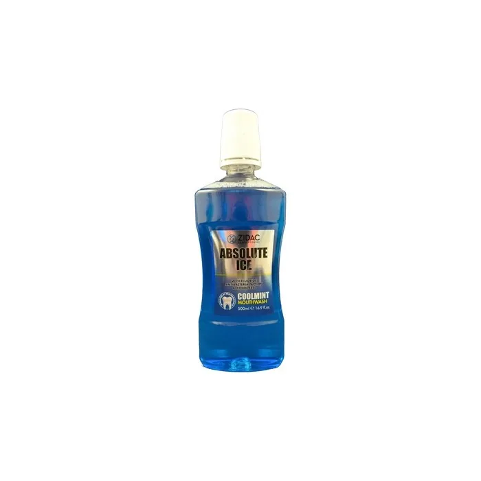 Zidac Absolute Ice Mouthwash 500ml Coolmint - Refreshing Oral Care