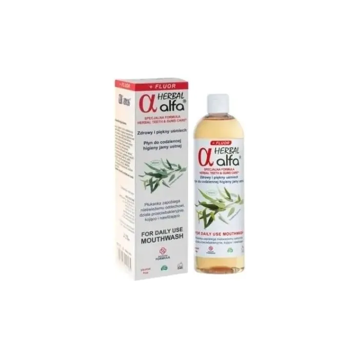 Alfa Premium Herbal Mouthwash With Fluoride Daily Oral Care 500 Ml