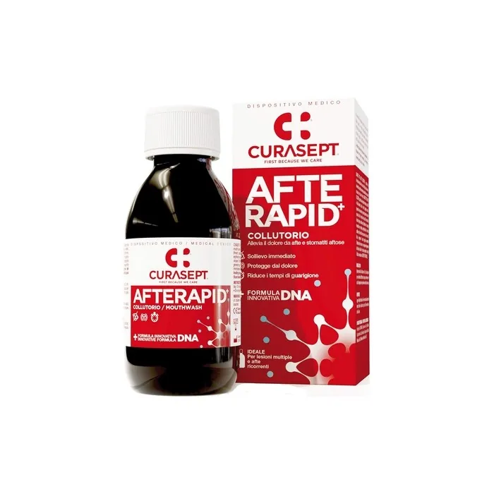Curasept Afte Rapid Mouthwash Recurrent Aphthae Innovative DNA Formula 125ml