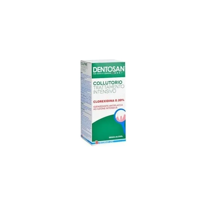 Recordati Dentosan Intensive Treatment Mouthwash Chlorhexidine 020 Alcoholfree 200 Ml