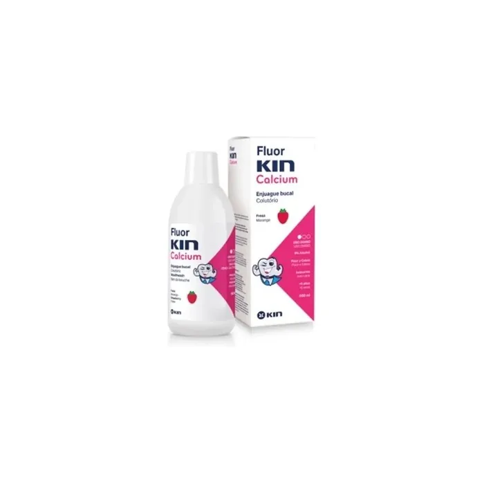 Kin Kin Fluorkin Calcium Mouthwash Strawberry Flavor 500ml