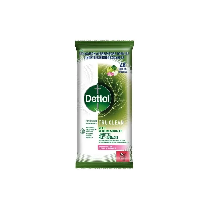Dettol Multi Cleaning Wipes Tru Clean Apple Blossom - Effective Cleaning Solution
