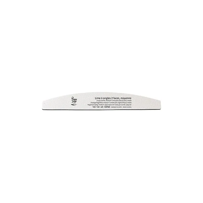 Peggy Sage 2-Way Nail File Medium Half-Moon 180/180