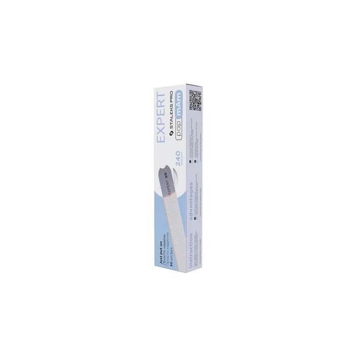 Staleks Pro Expert Disposable White Nail Files 240 Grit (50 pcs)