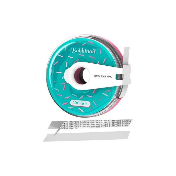 Staleks Pro Bobbinail Donut File Dispenser with White Adhesive File Refill