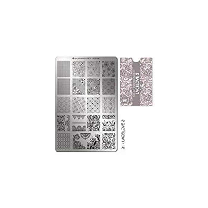 31" Lace Love 2" Nail Stamping Plate