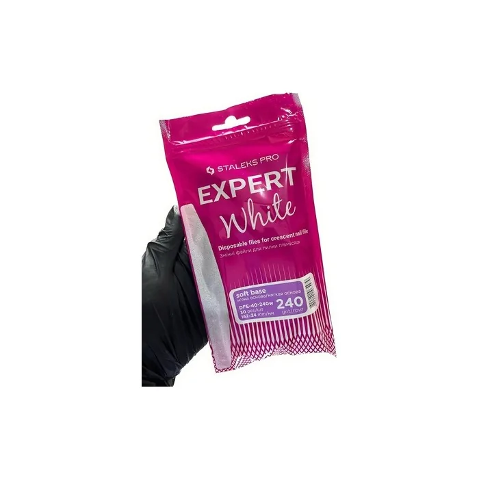 Staleks White Disposable Files for Crescent Nail File 240 Grit