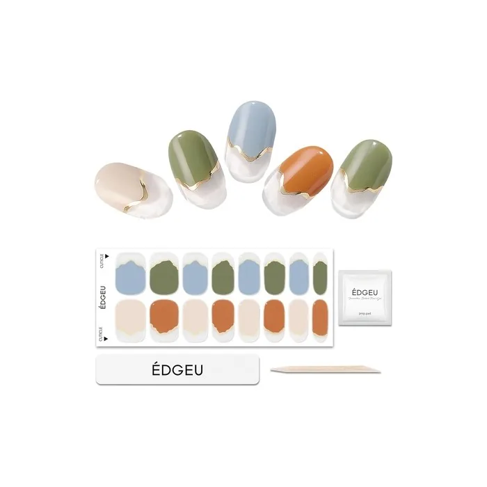 Edgeu Perfect Gel Wraps Ena711 Antique French 16 Bands