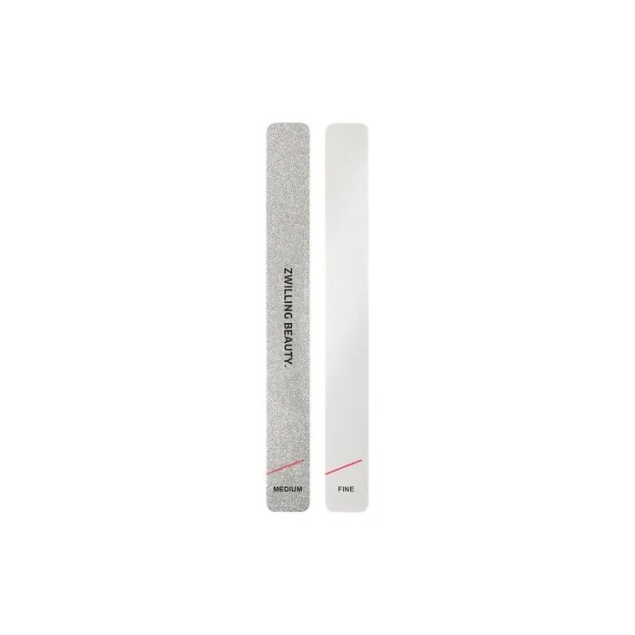 Zwilling Professional Sandleaf Files White Medium & Fine Grit Nail File Ideal For Sensitive Nails Sandpaper Silver